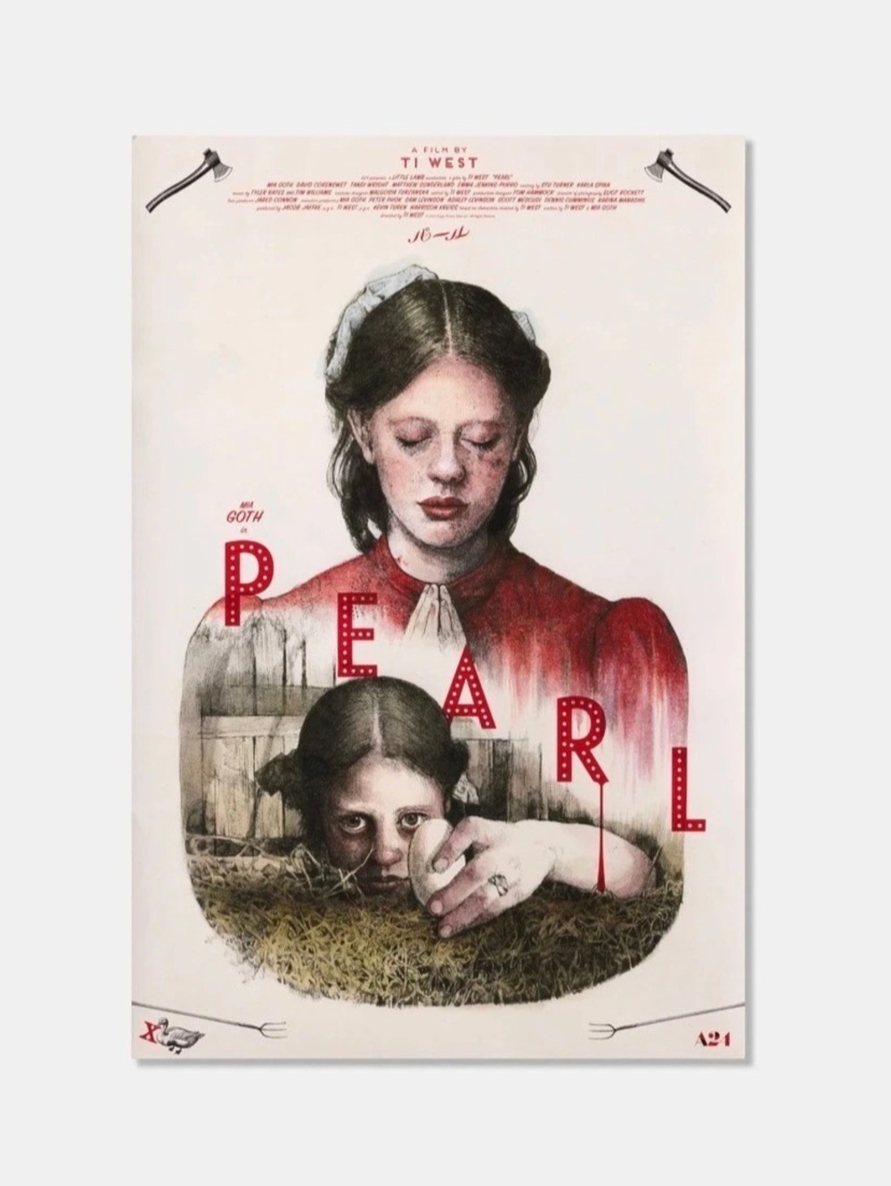 A24 Pearl Movie Poster Yuko Higuchi Limited Edition Art Print Ti West Mia Goth